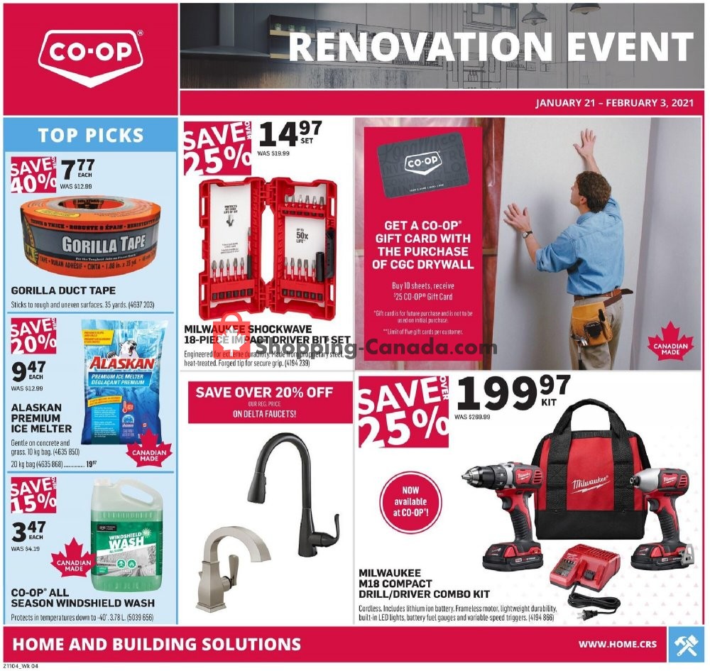 Co-op flyer from Thursday January 21, 2021 to Wednesday February 3, 2021 - page 1