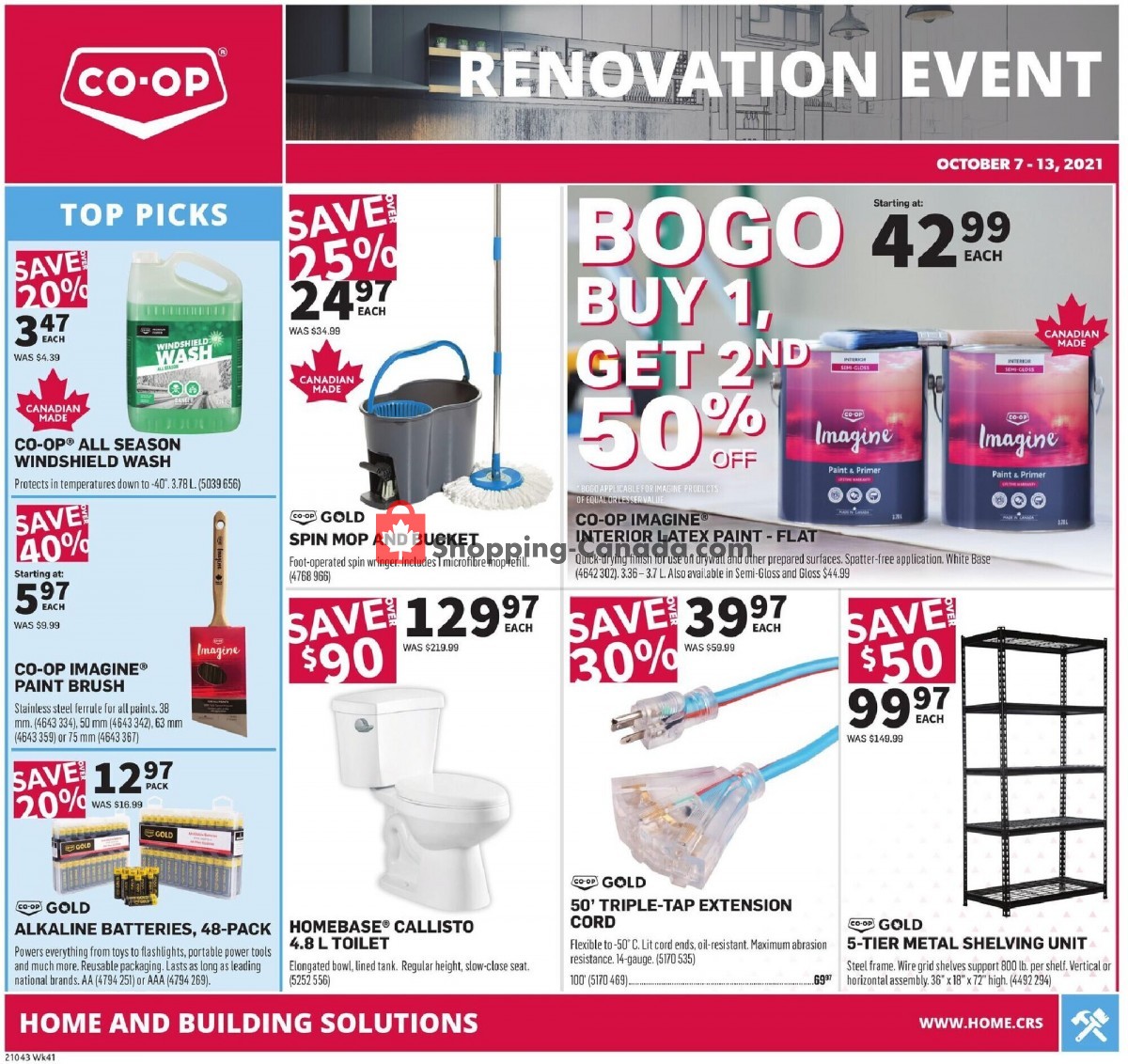 Co-op flyer from Thursday October 7, 2021 to Wednesday October 13, 2021 - page 1