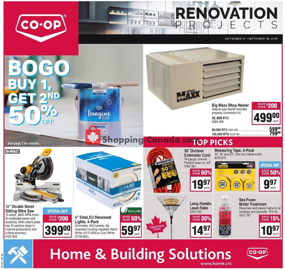 Co-op flyer from Thursday September 12, 2019 to Wednesday September 18, 2019 - page 1