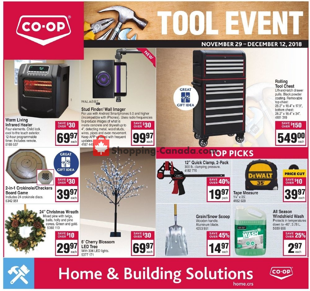 Coop Canada, flyer (Home Tool Event West) November 29