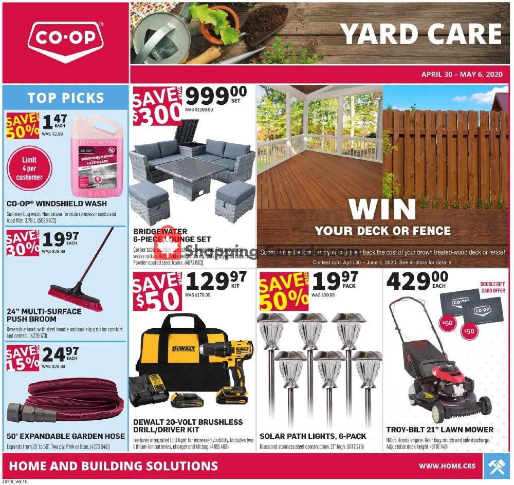 Co-op flyer from Thursday April 30, 2020 to Wednesday May 6, 2020 - page 1