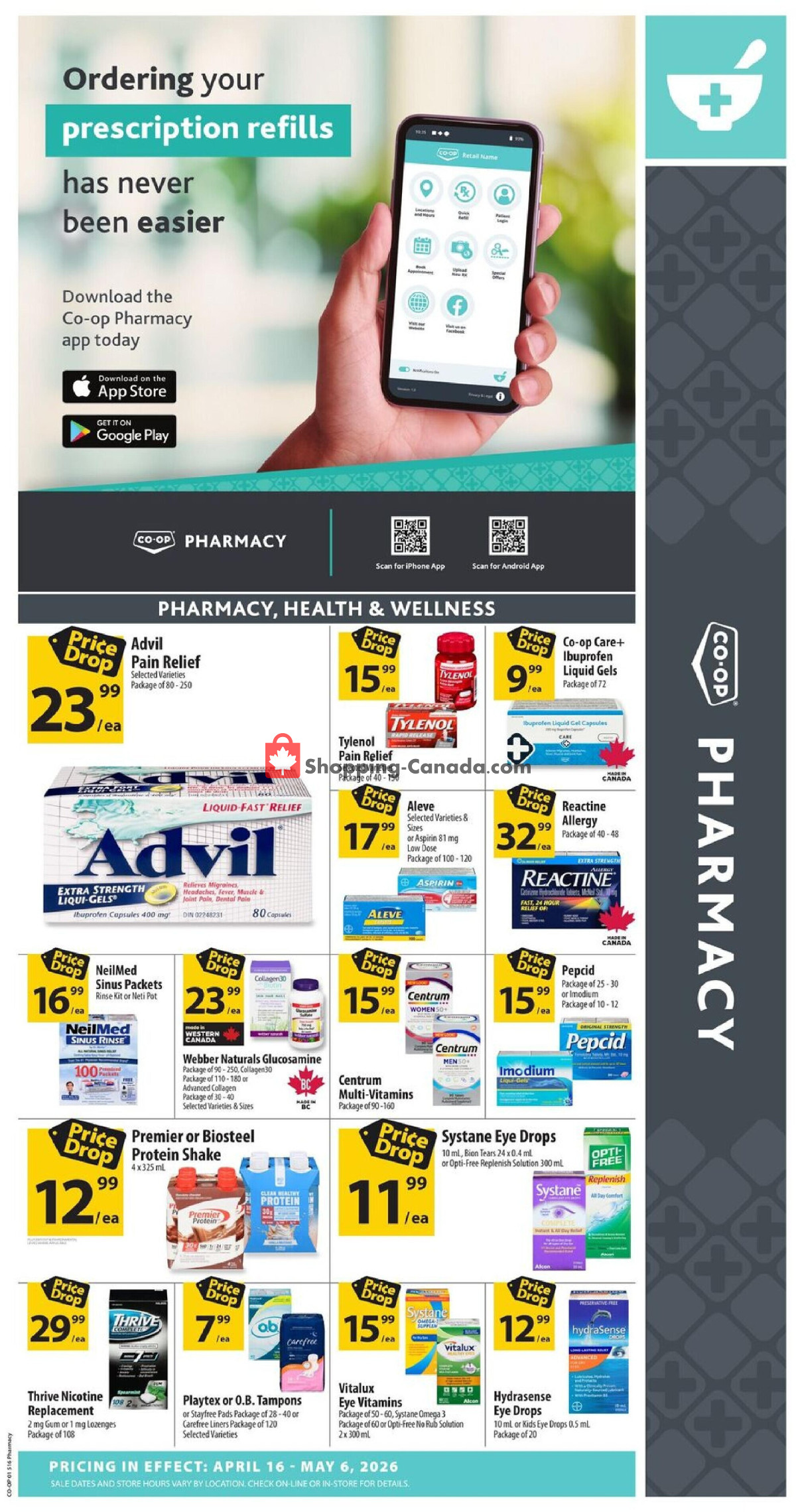 Co-op flyer from Thursday April 16, 2026 to Wednesday May 6, 2026 - page 1