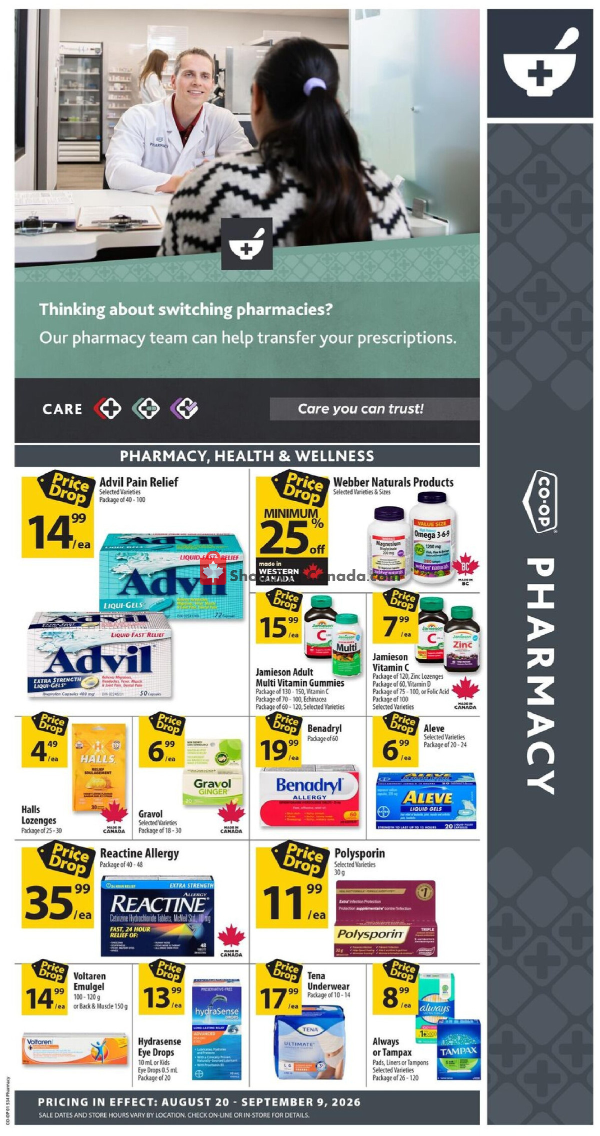 Co-op flyer from Thursday August 20, 2026 to Wednesday September 9, 2026 - page 1