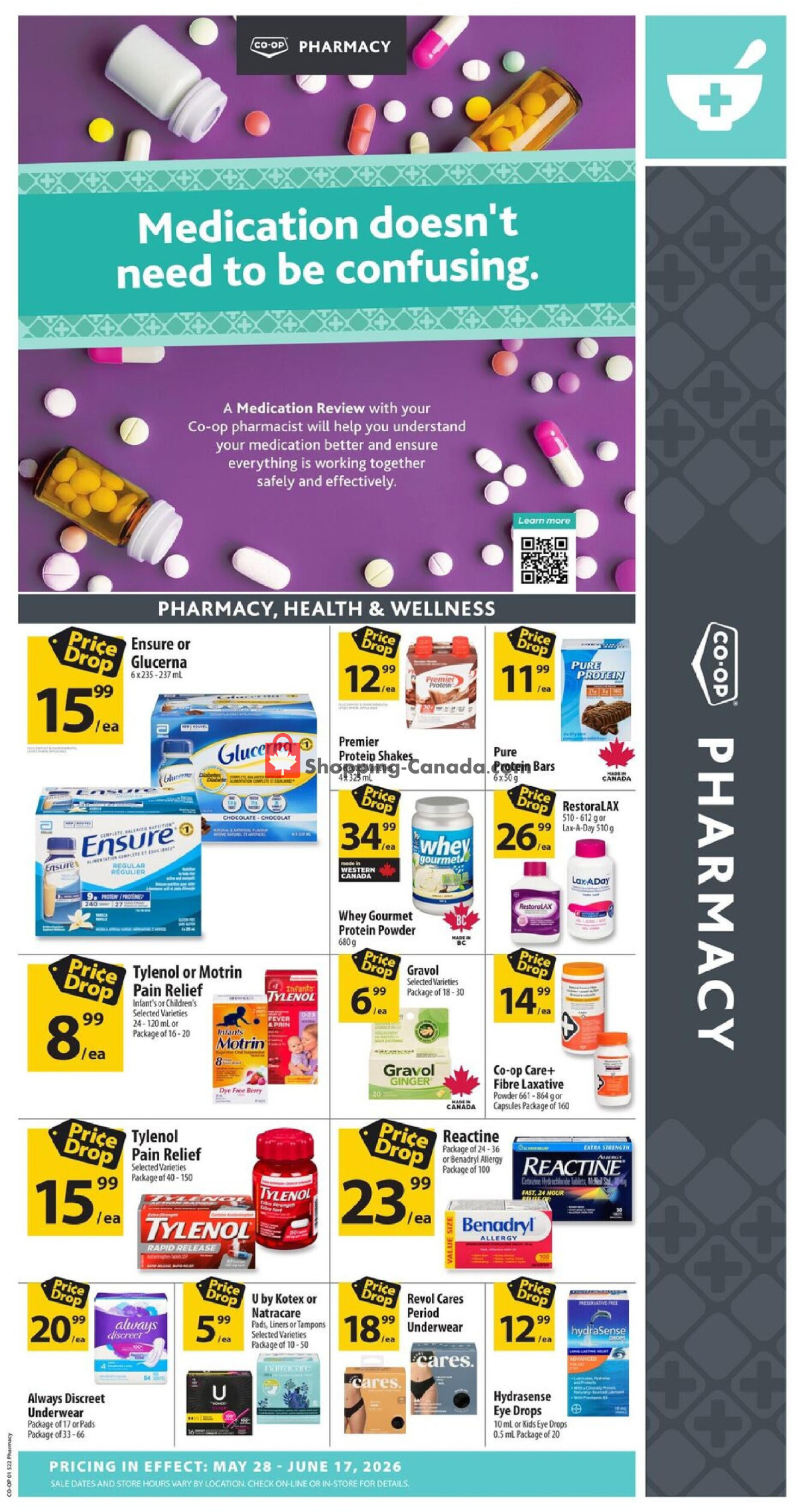 Co-op flyer from Thursday May 28, 2026 to Wednesday June 17, 2026 - page 1