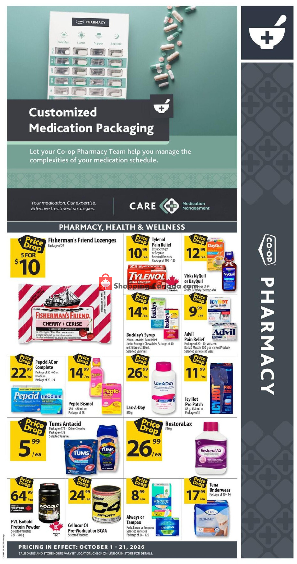 Co-op flyer from Thursday October 1, 2026 to Wednesday October 21, 2026 - page 1