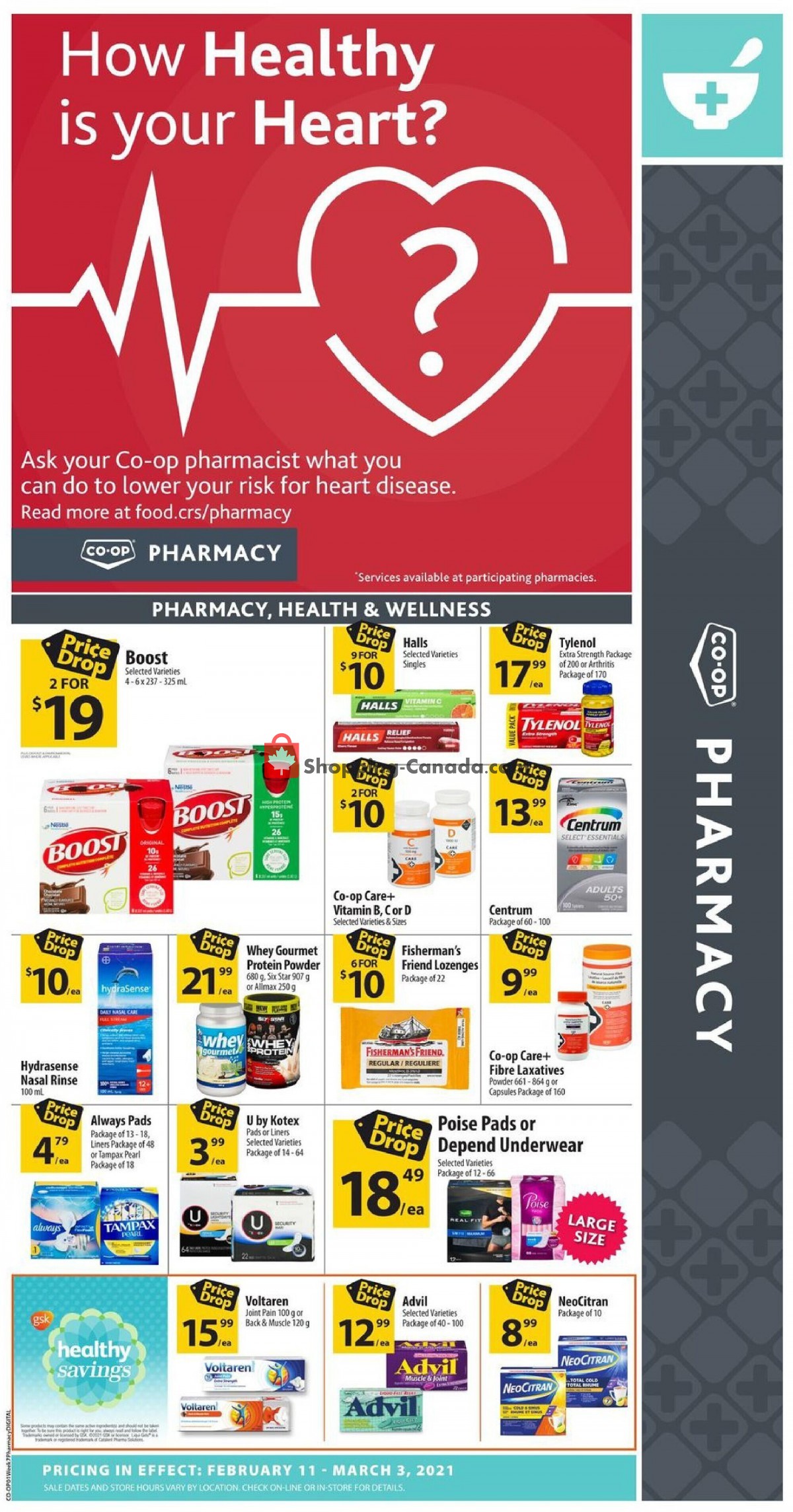 Co-op flyer from Thursday February 11, 2021 to Wednesday March 3, 2021 - page 1
