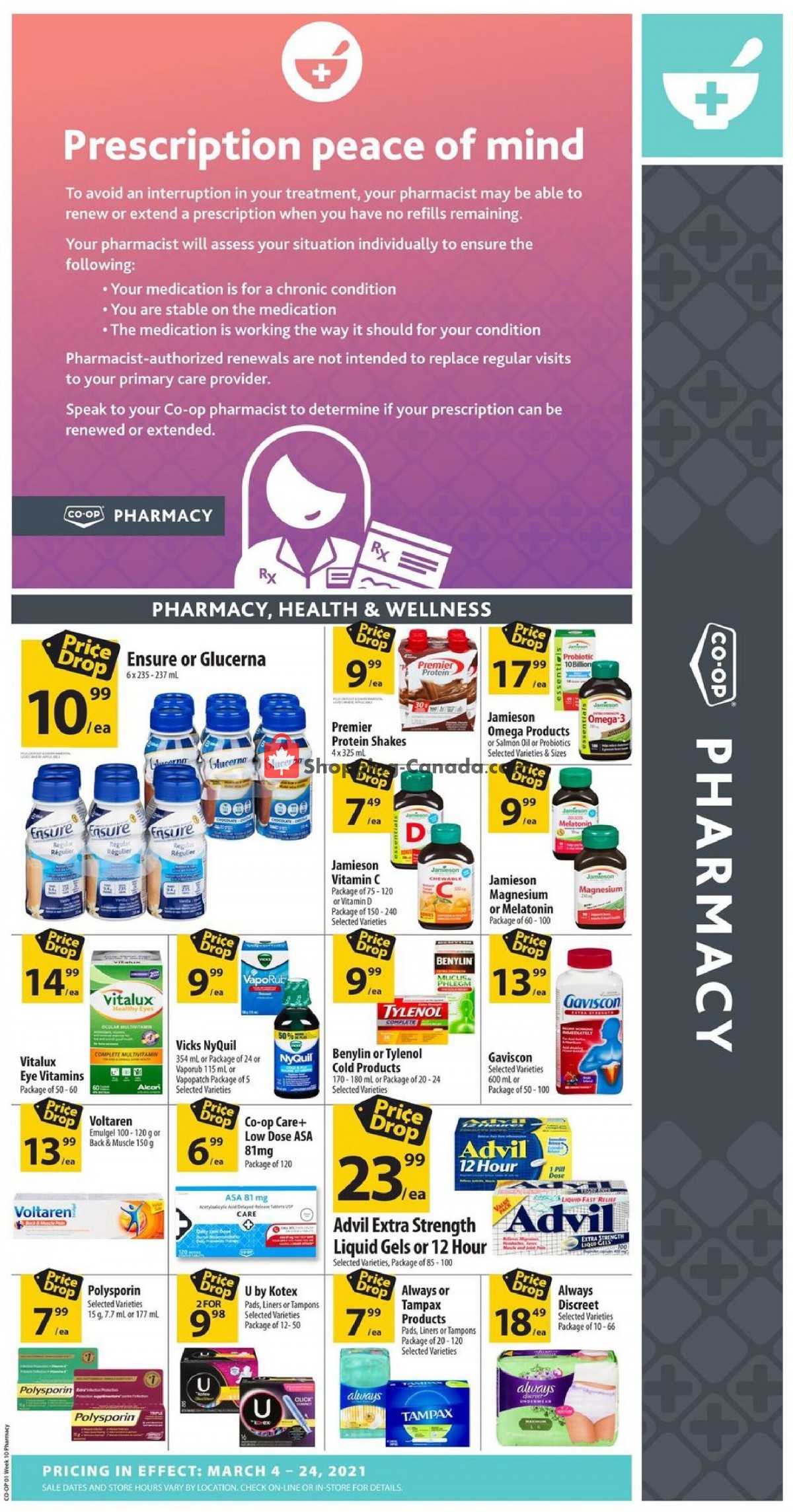 Co-op flyer from Thursday March 4, 2021 to Wednesday March 24, 2021 - page 1