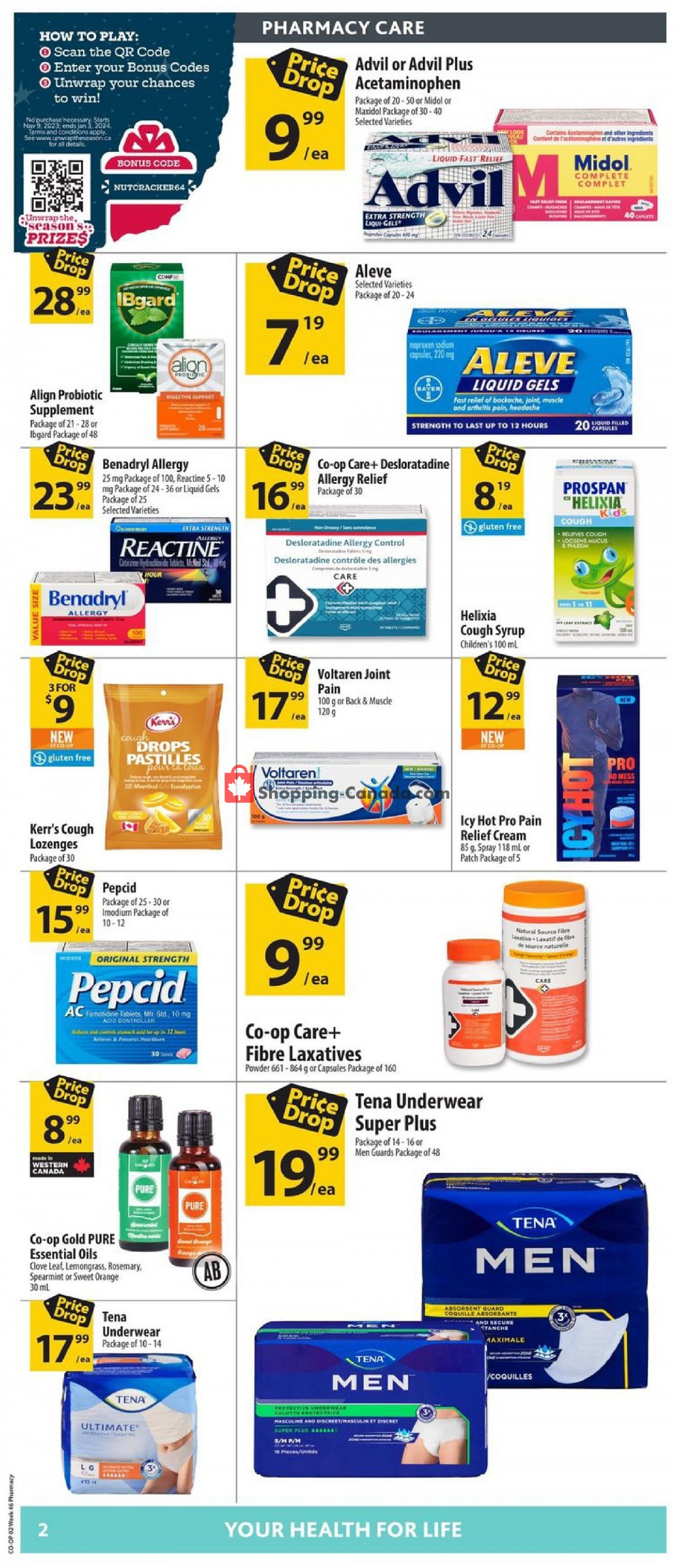 Co-op flyer from Thursday November 9, 2023 to Wednesday December 6, 2023 - page 2