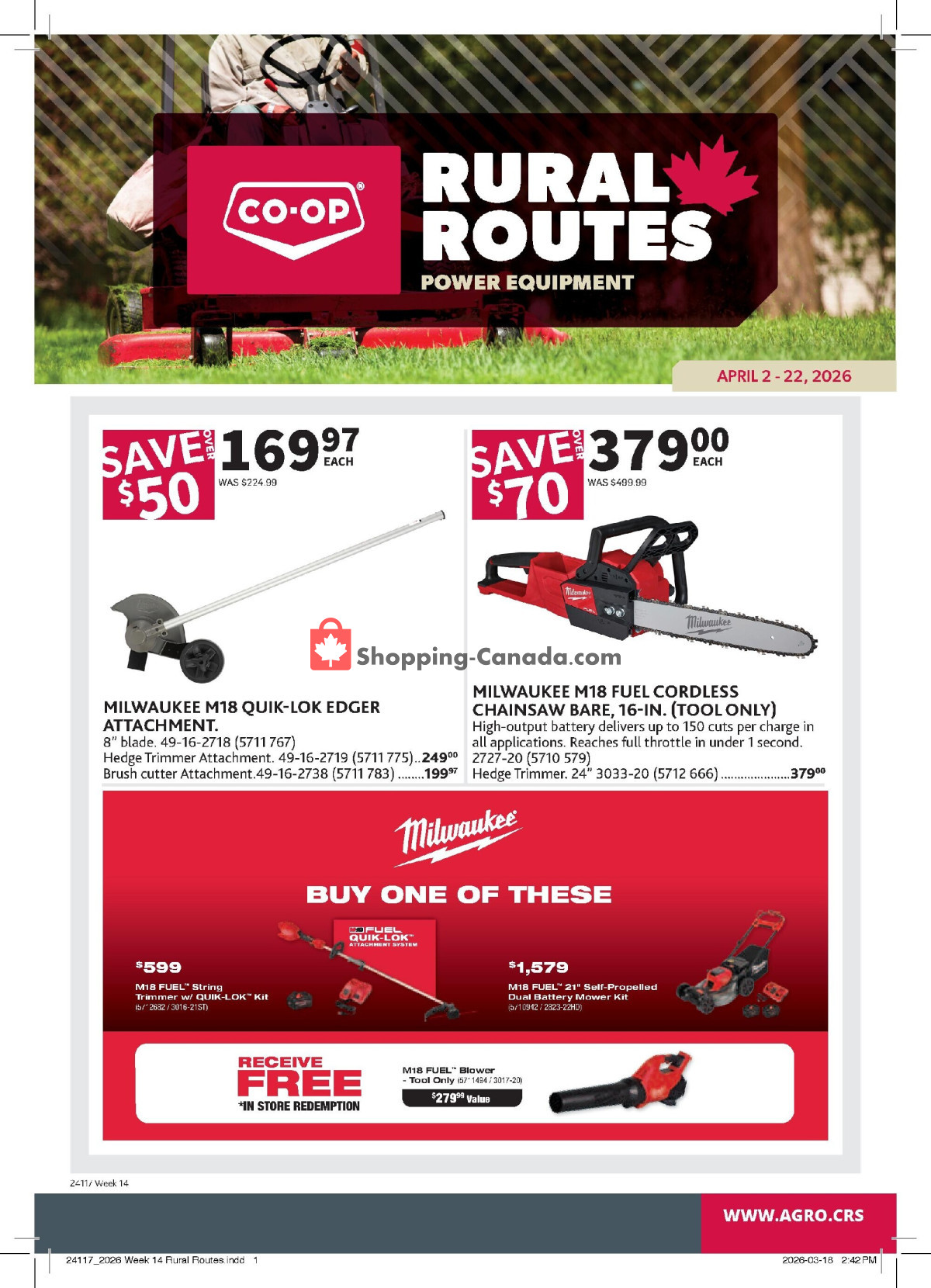 Co-op flyer from Thursday April 2, 2026 to Wednesday April 22, 2026 - page 1