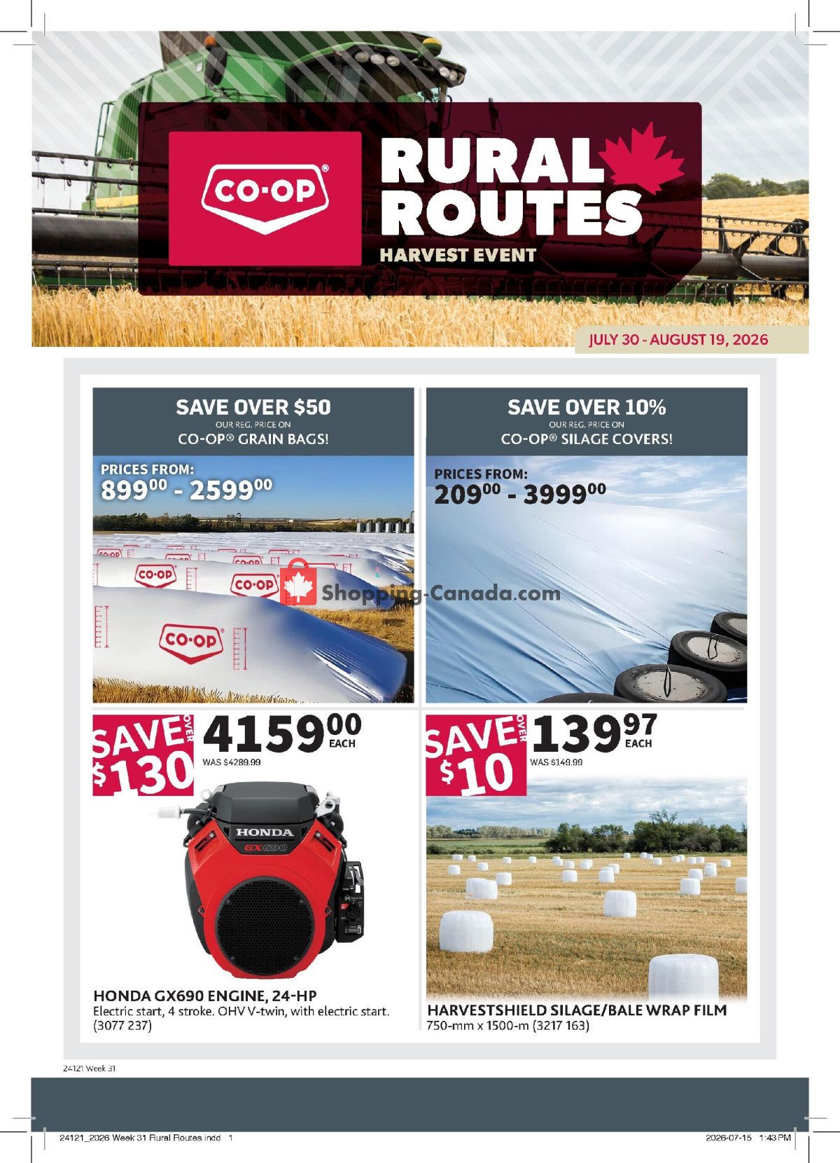 Co-op flyer from Thursday July 30, 2026 to Wednesday August 19, 2026 - page 1