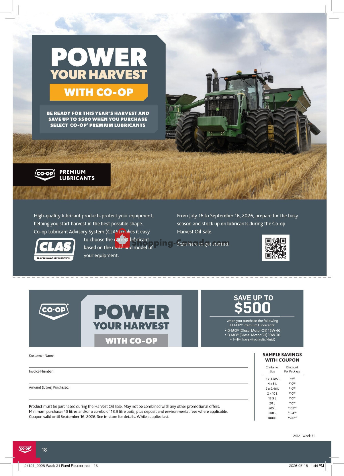Co-op flyer from Thursday July 30, 2026 to Wednesday August 19, 2026 - page 18