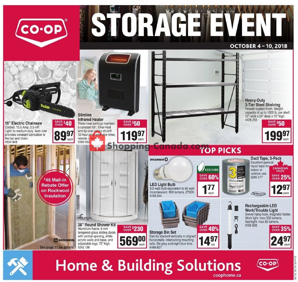 Co-op flyer from Thursday October 4, 2018 to Wednesday October 10, 2018 - page 1