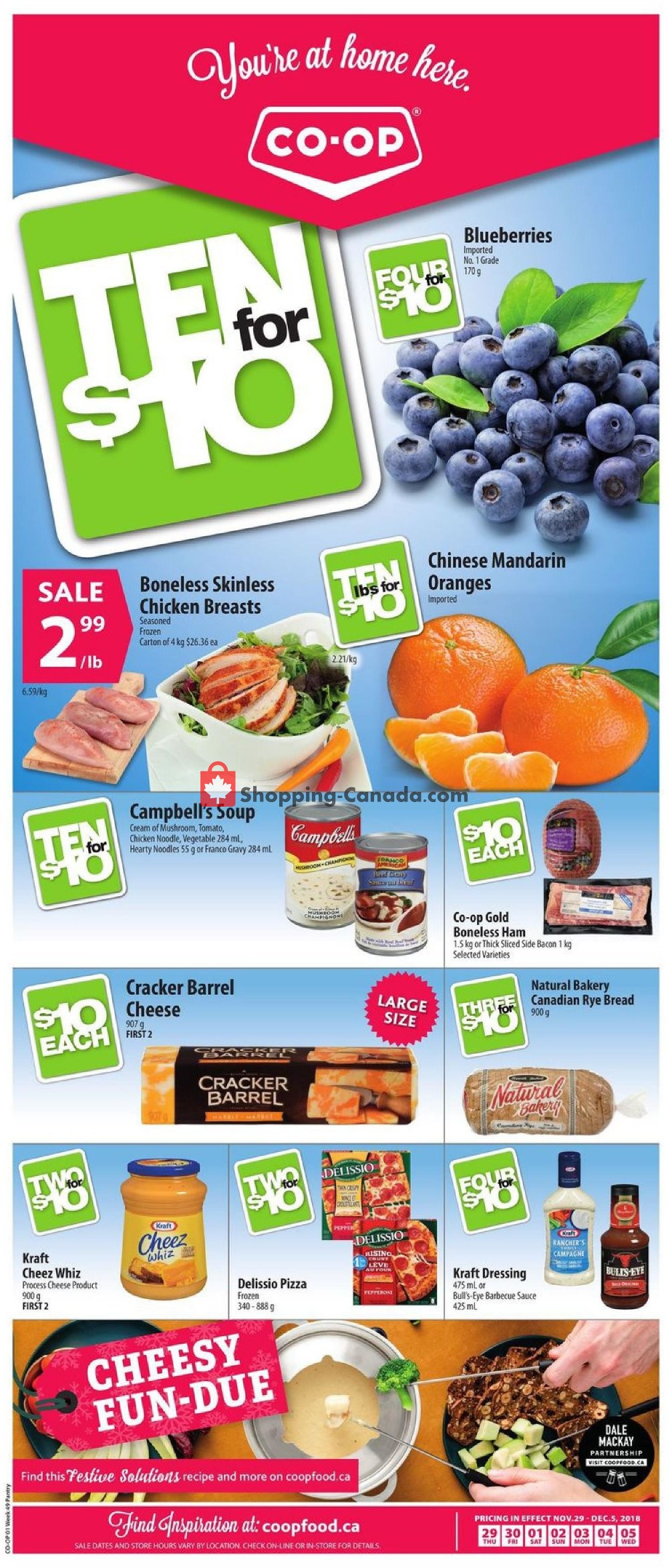 Co-op flyer from Thursday November 29, 2018 to Wednesday December 5, 2018 - page 1