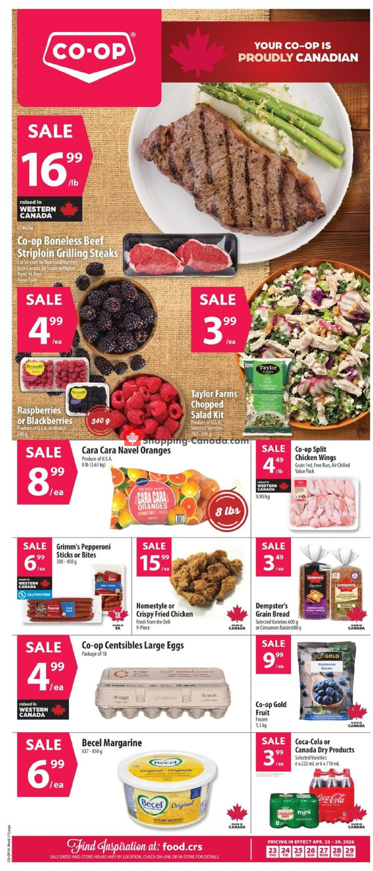 Co-op flyer from Thursday April 23, 2026 to Wednesday April 29, 2026 - page 1