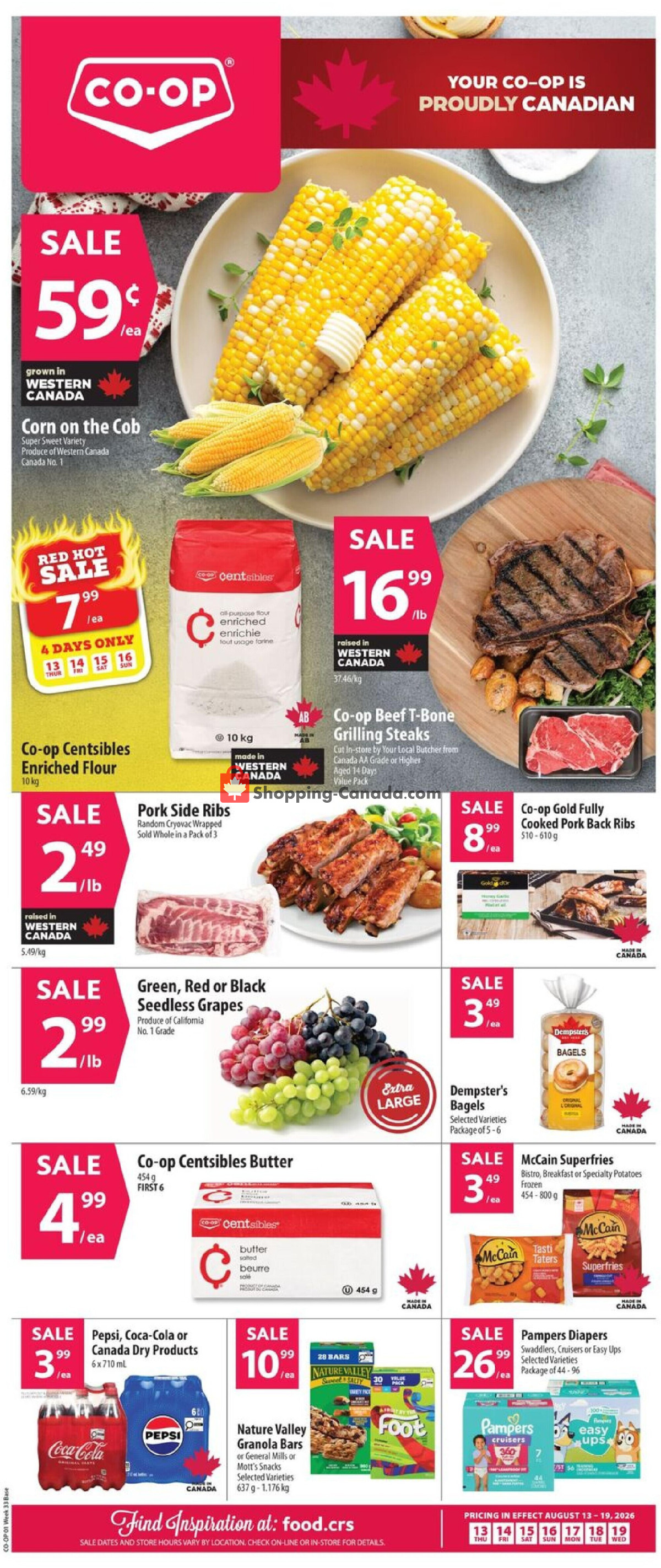 Co-op flyer from Thursday August 13, 2026 to Wednesday August 19, 2026 - page 1