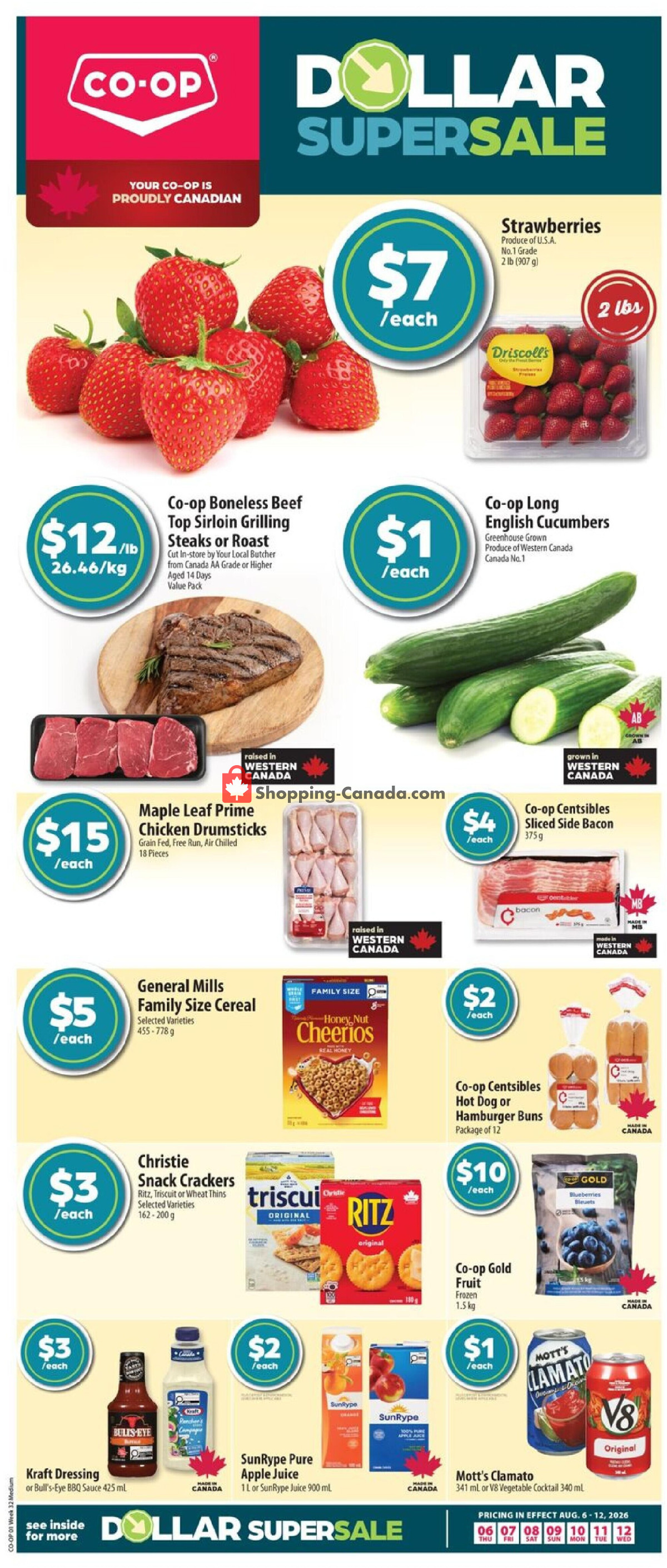 Co-op flyer from Thursday August 6, 2026 to Wednesday August 12, 2026 - page 1