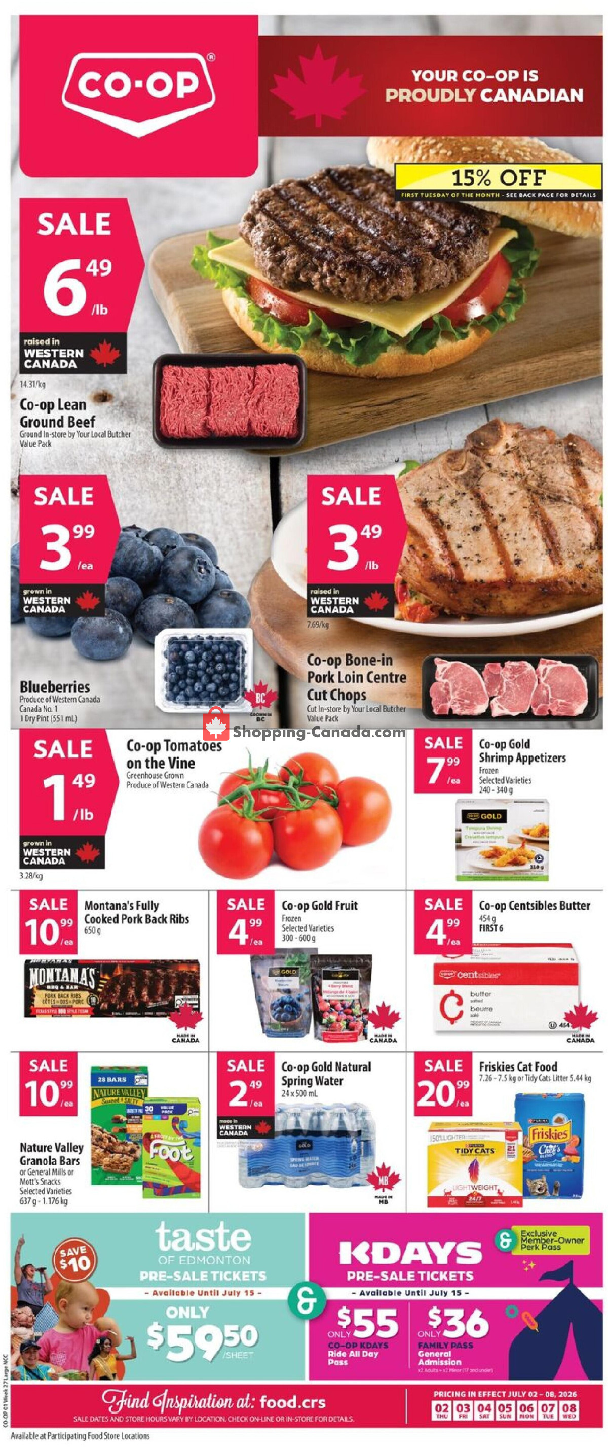 Co-op flyer from Thursday July 2, 2026 to Wednesday July 8, 2026 - page 1
