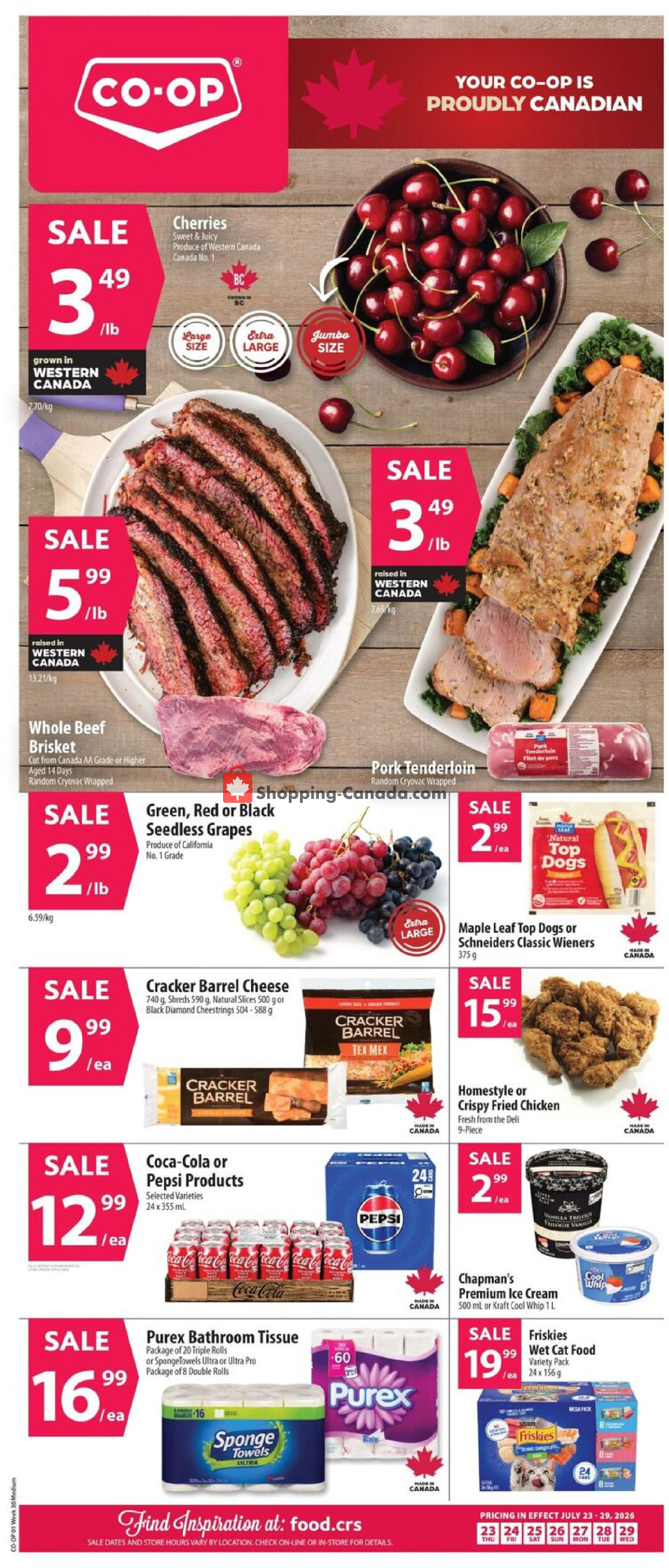 Co-op flyer from Thursday July 23, 2026 to Wednesday July 29, 2026 - page 1