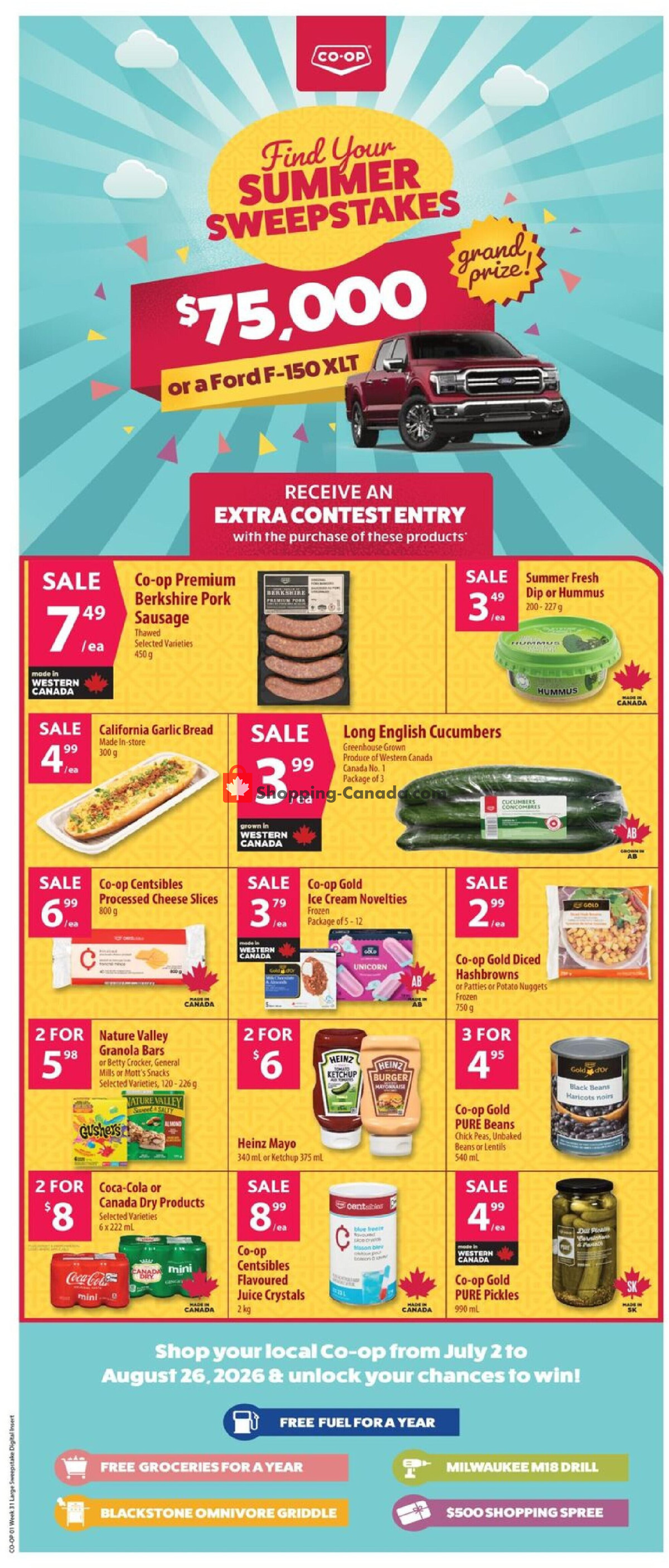 Co-op flyer from Thursday July 30, 2026 to Wednesday August 5, 2026 - page 16