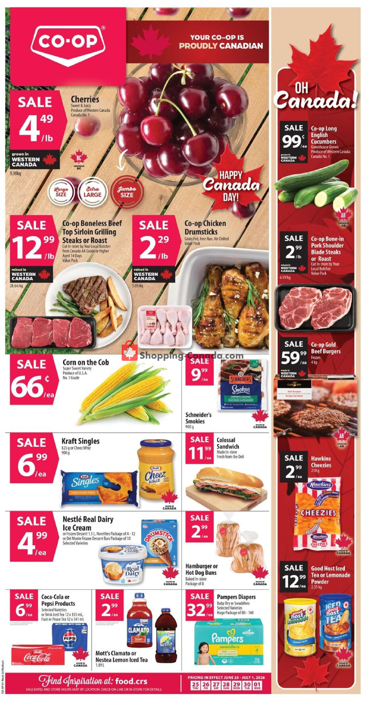 Co-op flyer from Thursday June 25, 2026 to Wednesday July 1, 2026 - page 1