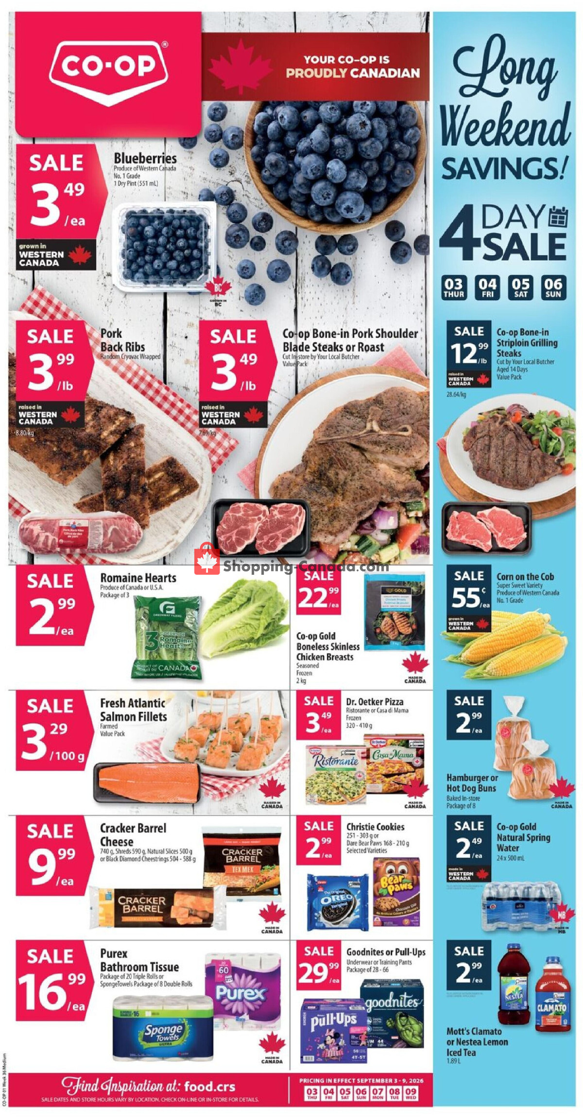 Co-op flyer from Thursday September 3, 2026 to Wednesday September 9, 2026 - page 1