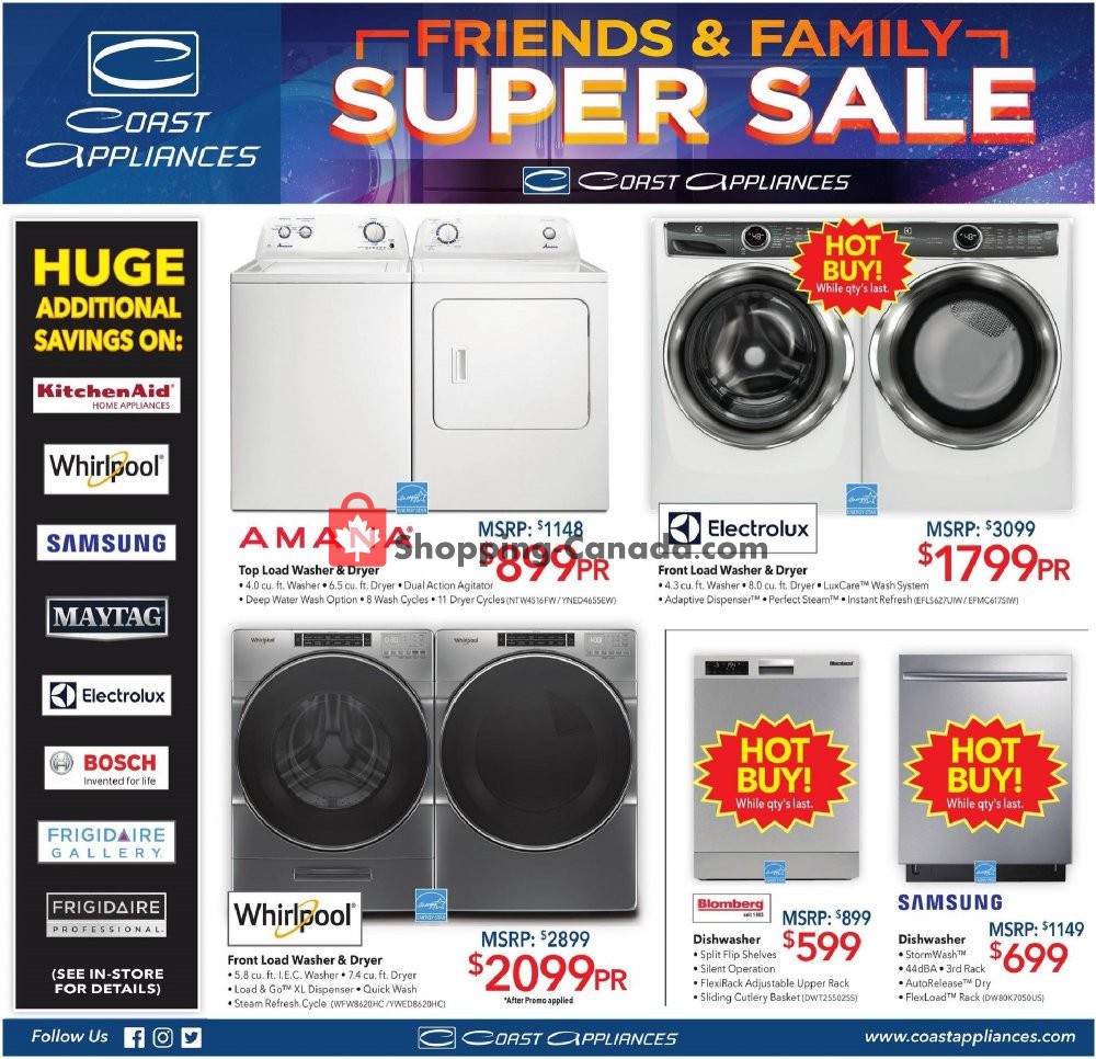 Coast Appliances flyer from Thursday September 12, 2019 to Wednesday September 25, 2019 - page 1