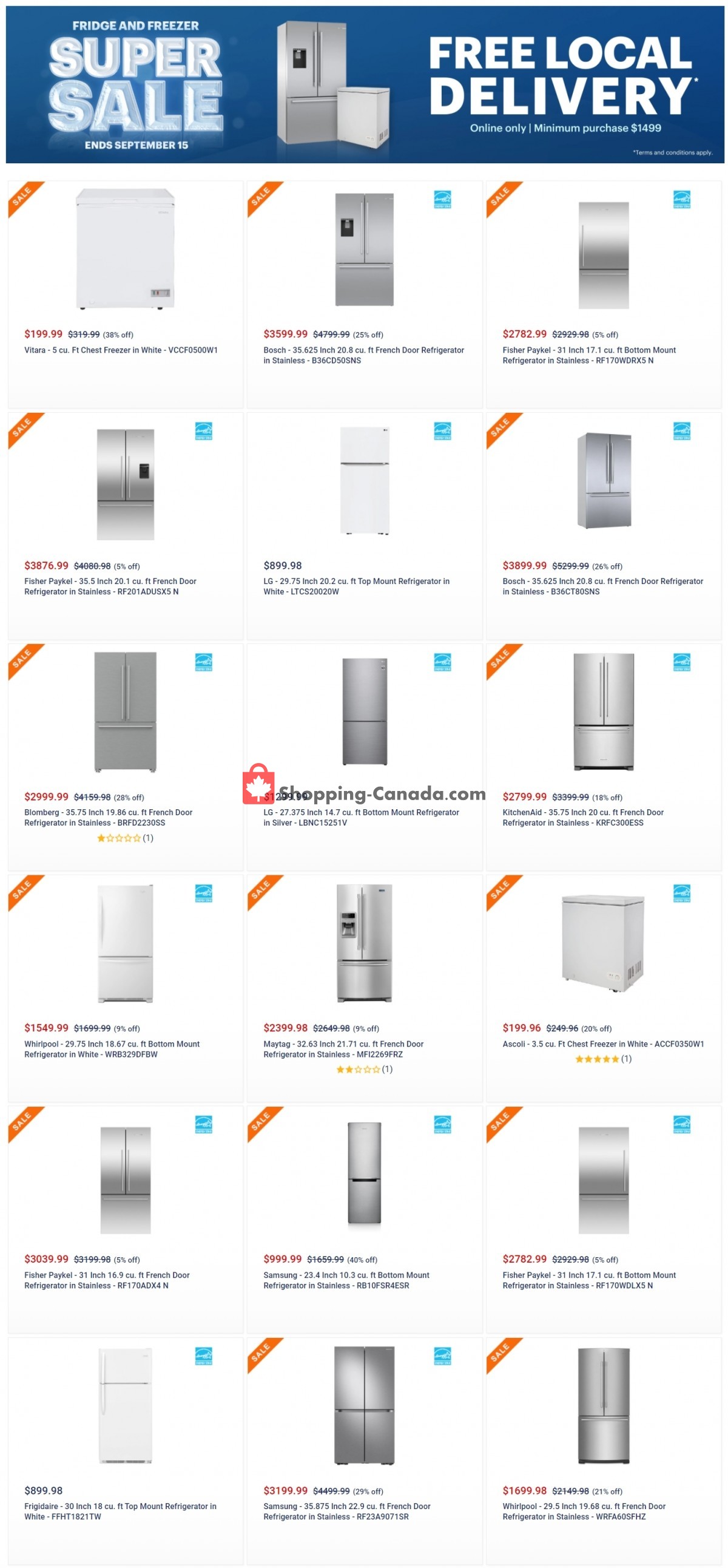 Coast Appliances flyer from Wednesday September 8, 2021 to Wednesday September 15, 2021 - page 1