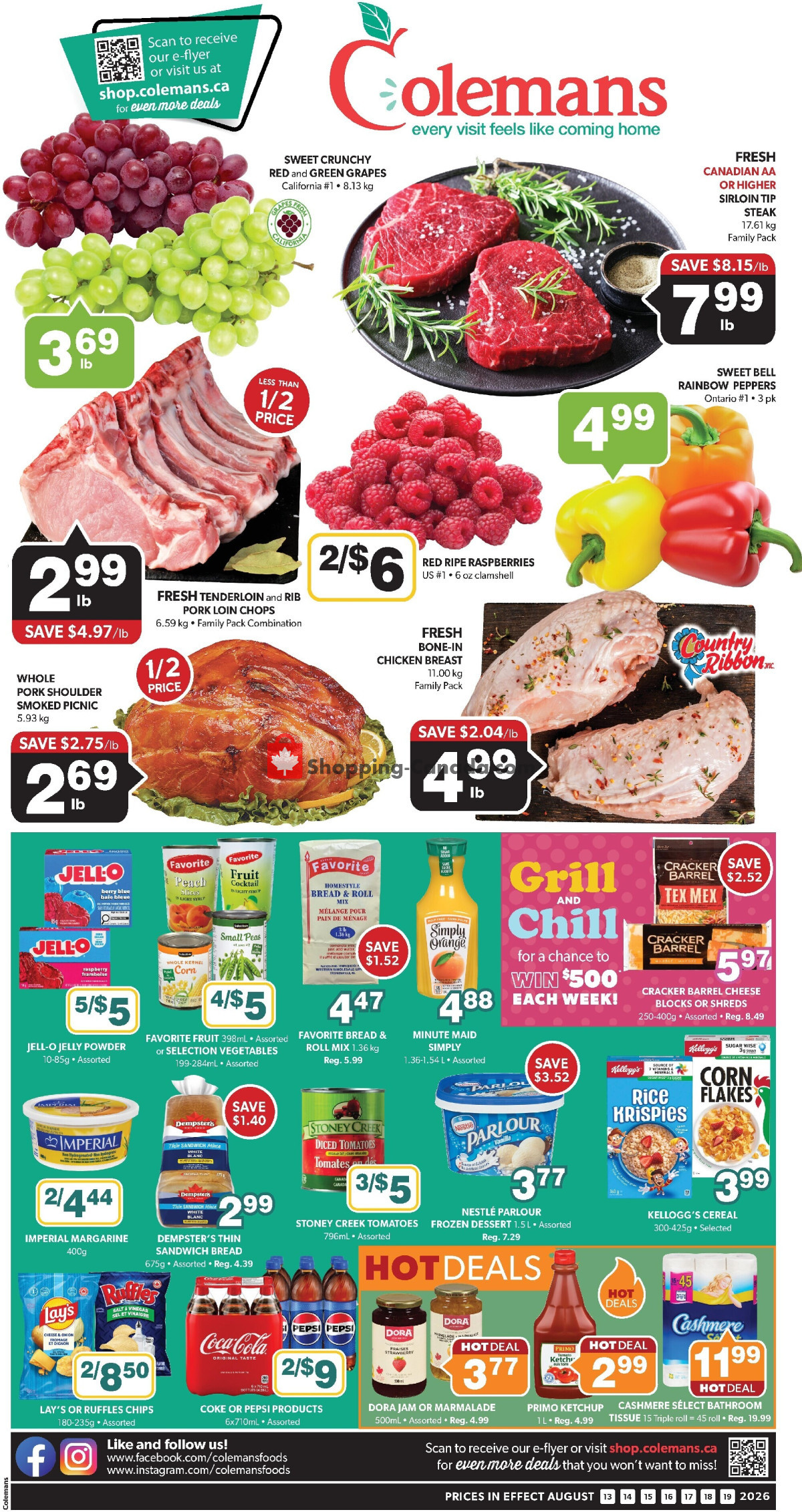 Coleman's flyer from Thursday August 13, 2026 to Wednesday August 19, 2026 - page 1