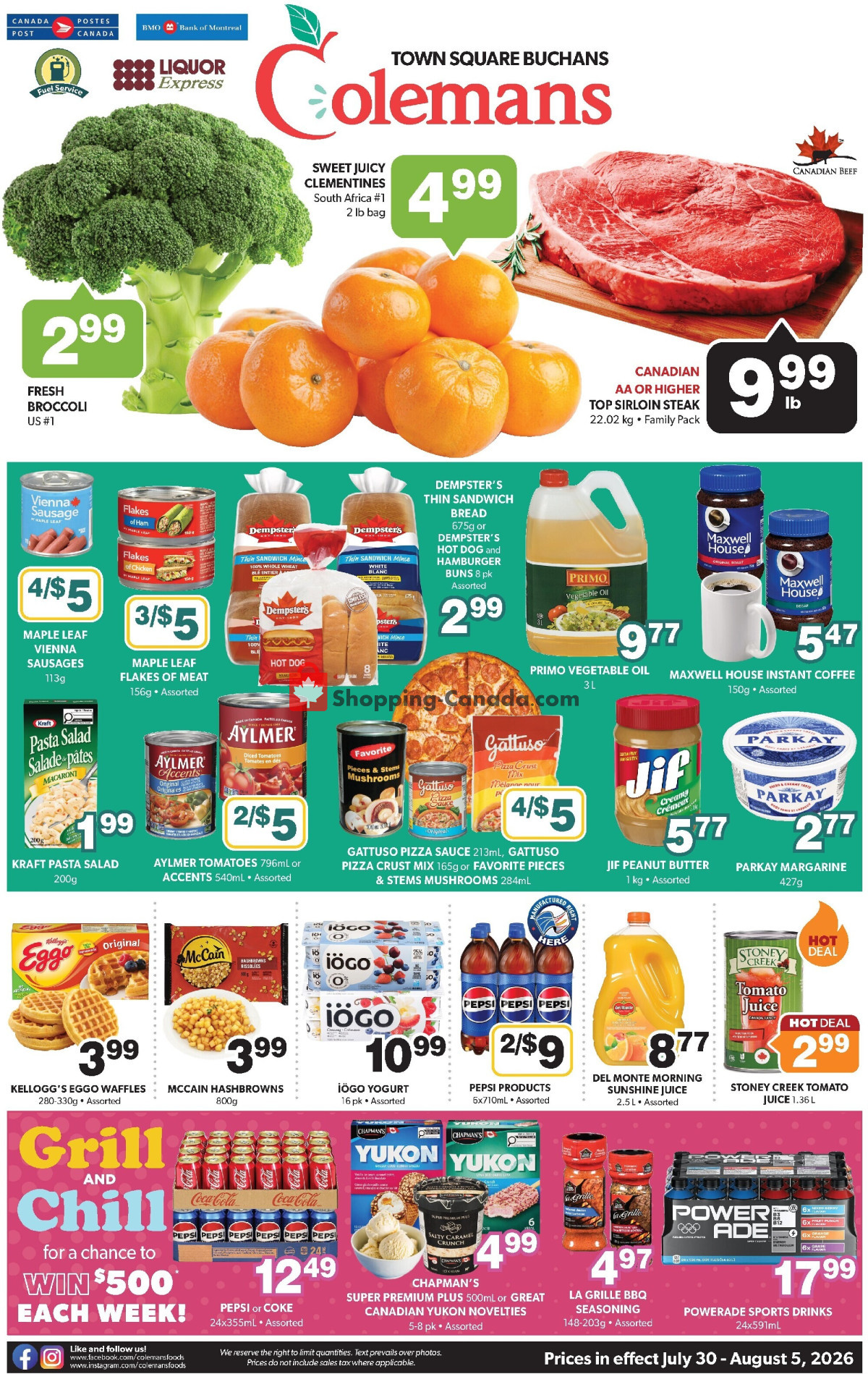 Coleman's flyer from Thursday July 30, 2026 to Wednesday August 5, 2026 - page 1
