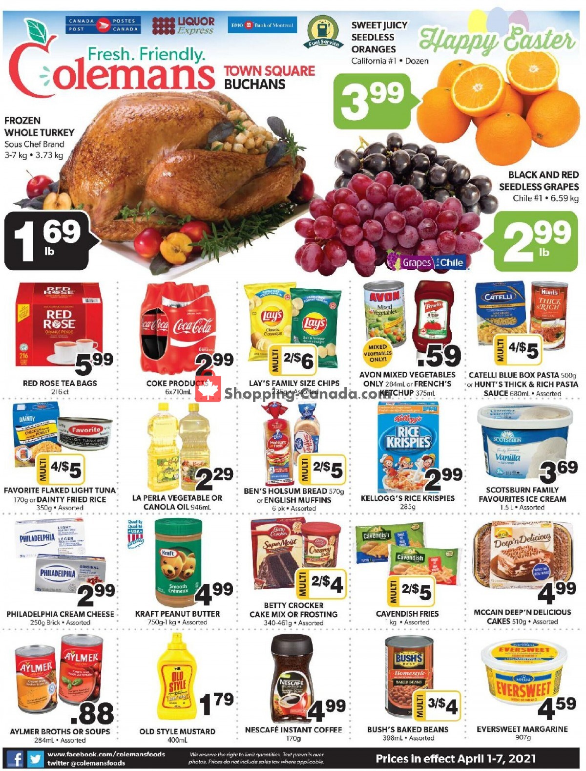 Coleman's flyer from Thursday April 1, 2021 to Wednesday April 7, 2021 - page 1