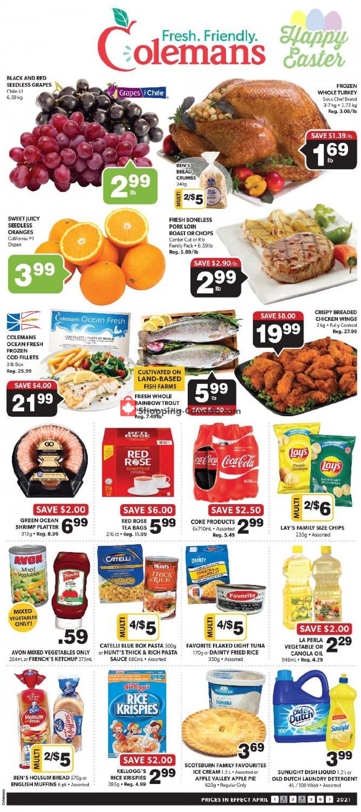 Coleman's flyer from Thursday April 1, 2021 to Wednesday April 7, 2021 - page 1