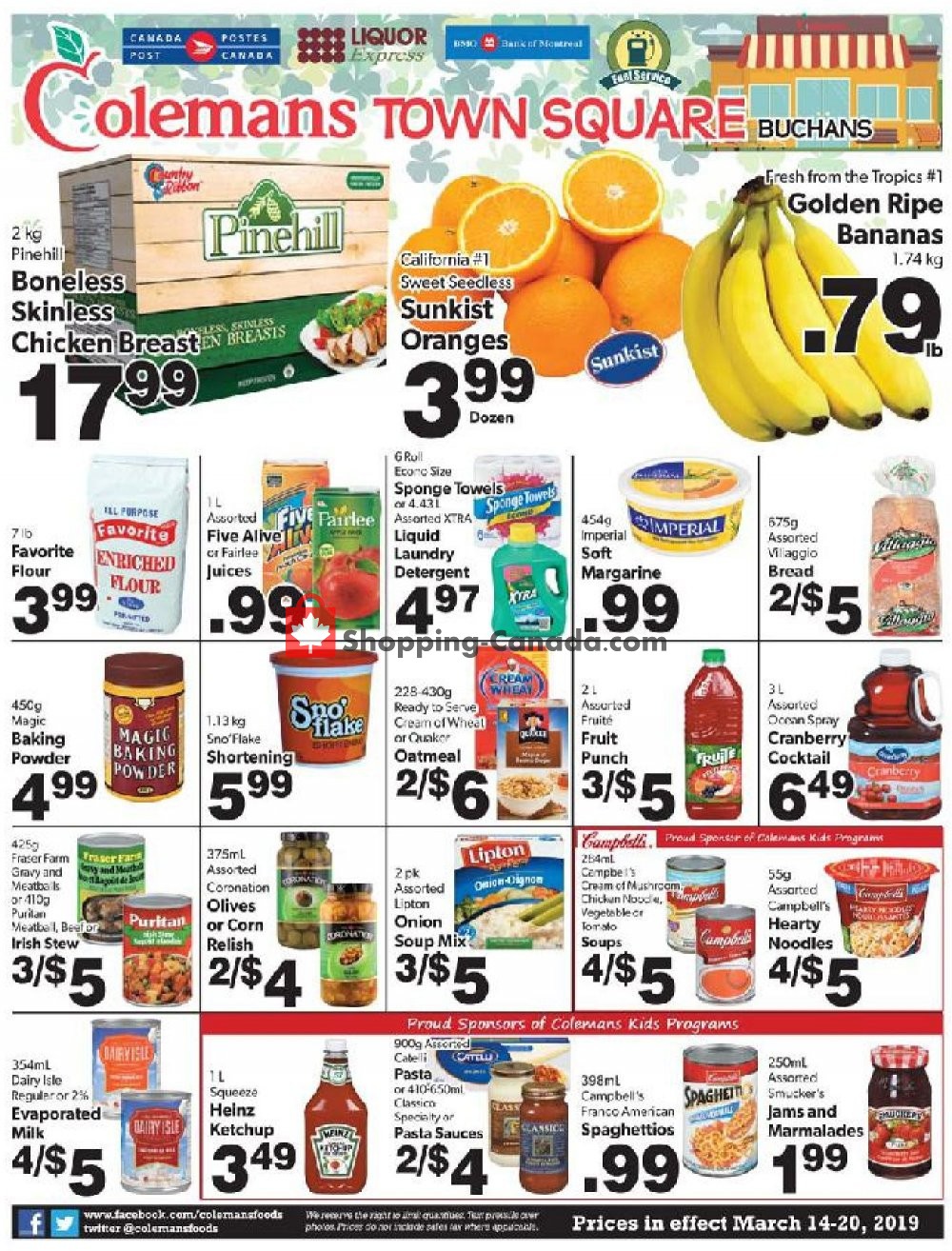 Coleman's flyer from Thursday March 14, 2019 to Wednesday March 20, 2019 - page 1