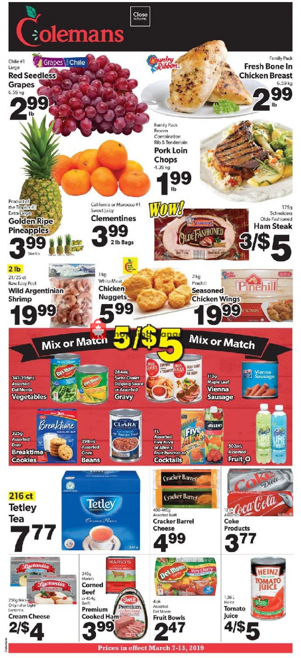 Coleman's flyer from Thursday March 7, 2019 to Wednesday March 13, 2019 - page 1