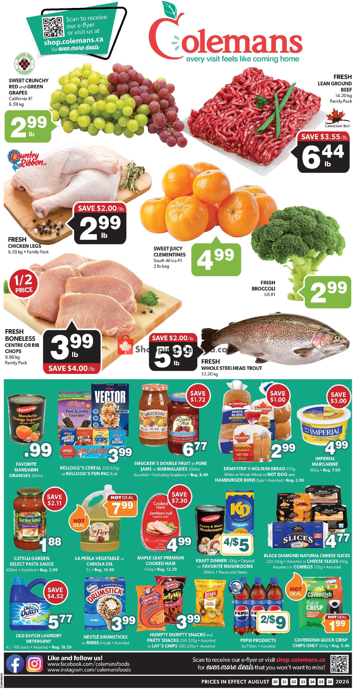Coleman's flyer from Thursday August 20, 2026 to Wednesday August 26, 2026 - page 1