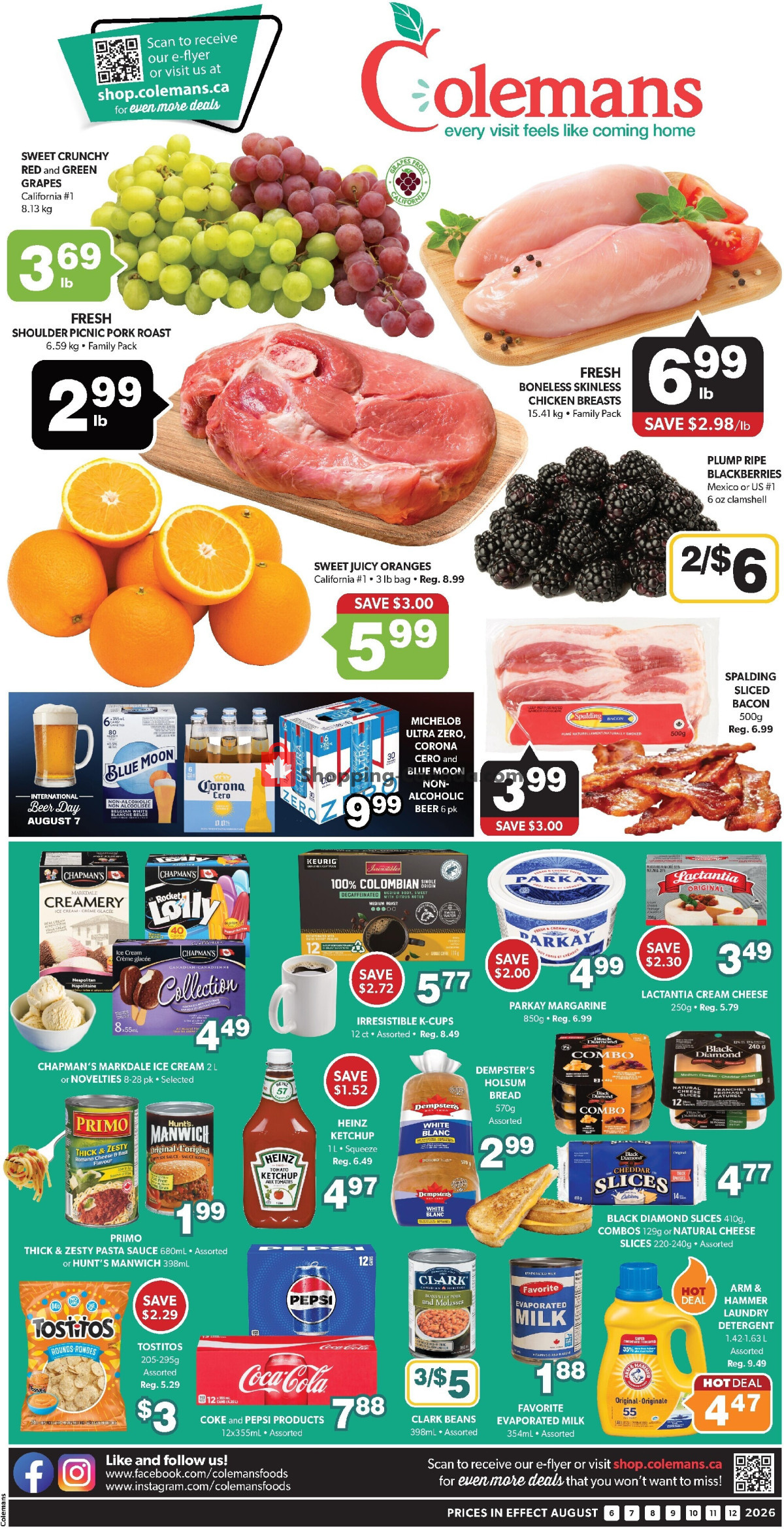 Coleman's flyer from Thursday August 6, 2026 to Wednesday August 12, 2026 - page 1