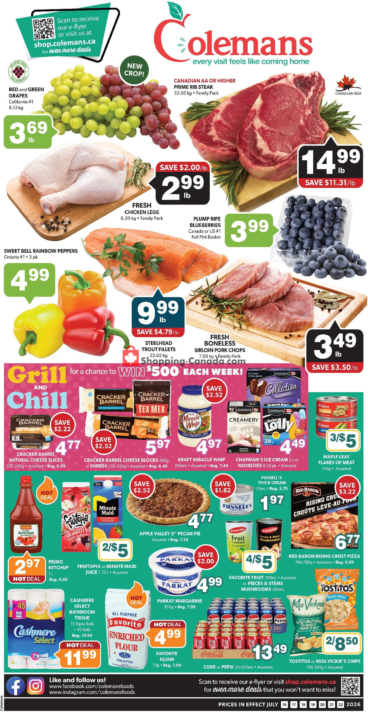 Coleman's flyer from Thursday July 16, 2026 to Wednesday July 22, 2026 - page 1
