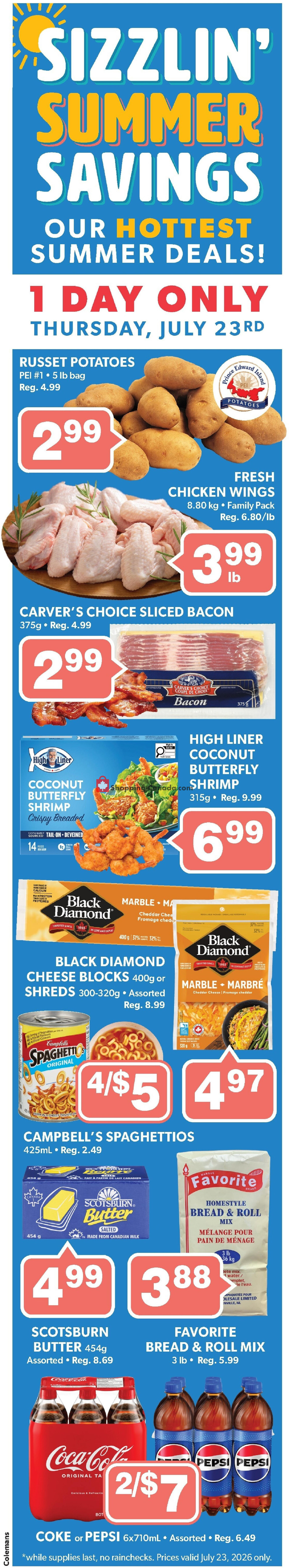 Coleman's flyer from Thursday July 23, 2026 to Wednesday July 29, 2026 - page 1