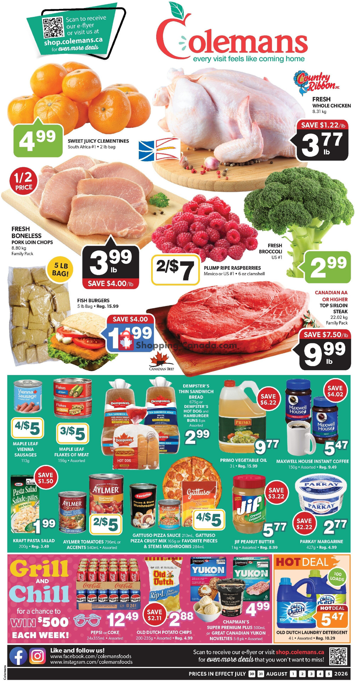 Coleman's flyer from Thursday July 30, 2026 to Wednesday August 5, 2026 - page 1