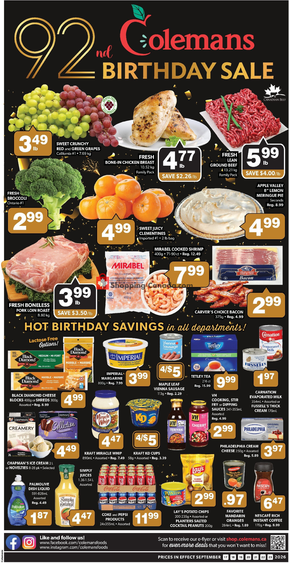 Coleman's flyer from Thursday September 17, 2026 to Wednesday September 23, 2026 - page 1