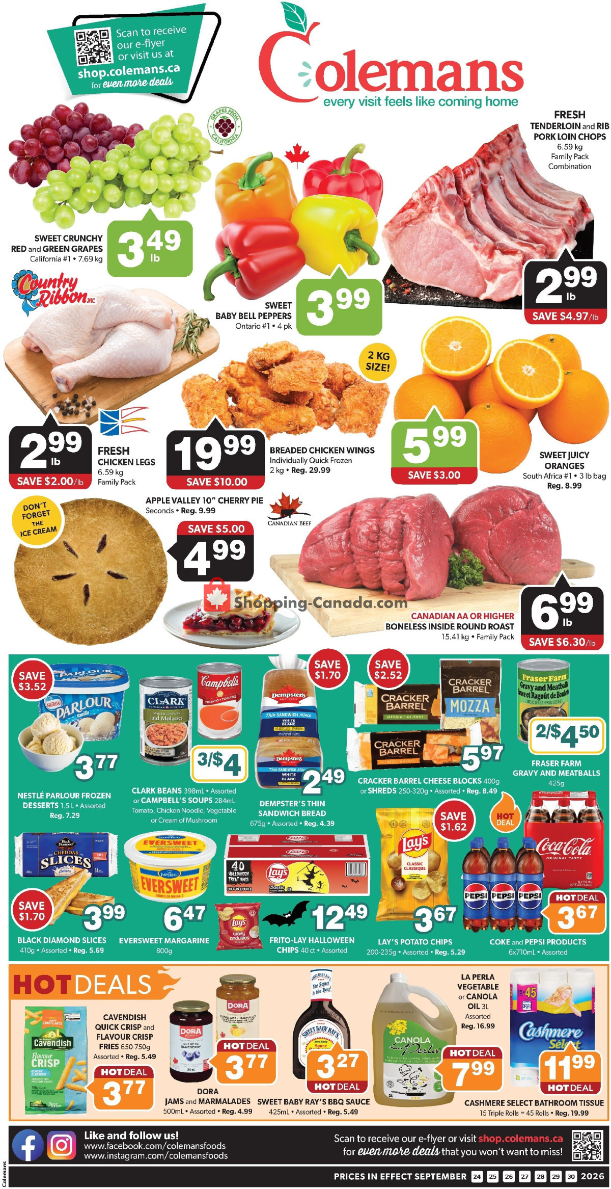 Coleman's flyer from Thursday September 24, 2026 to Wednesday September 30, 2026 - page 1