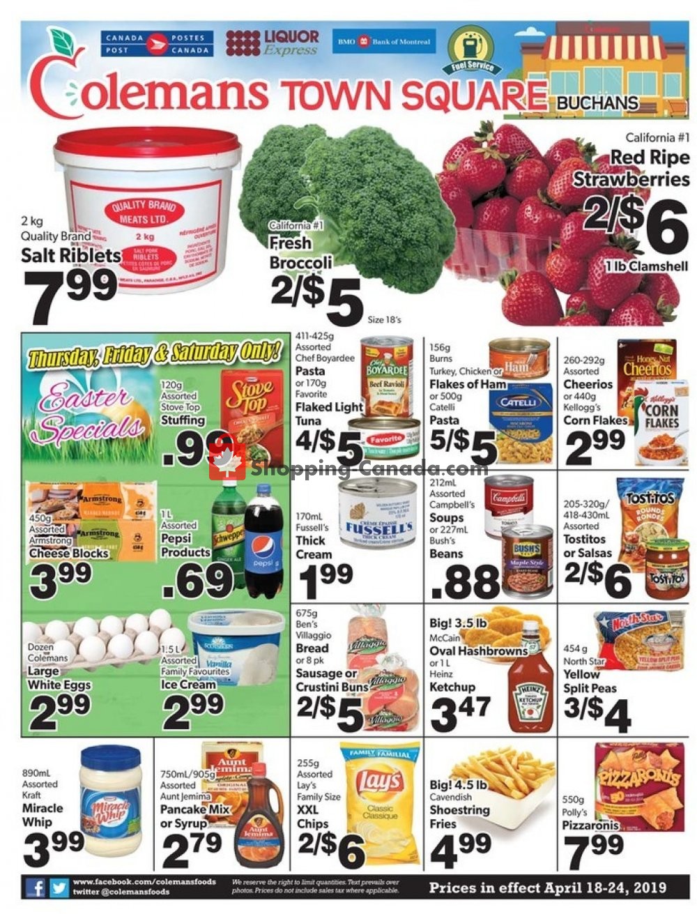 Coleman's flyer from Thursday April 18, 2019 to Wednesday April 24, 2019 - page 1
