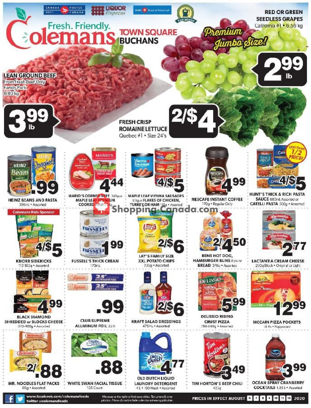 Coleman's flyer from Thursday August 6, 2020 to Wednesday August 12, 2020 - page 1