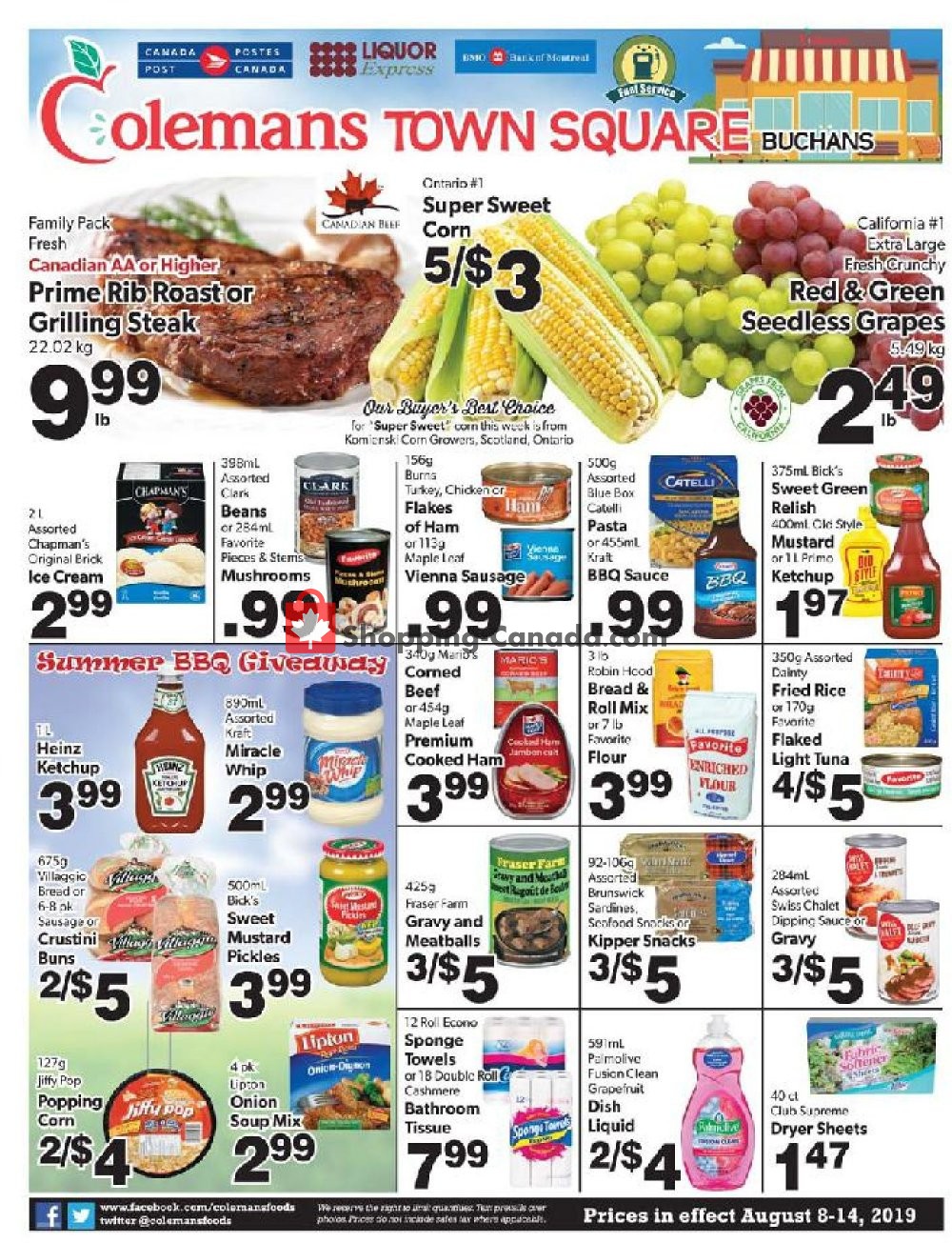 Coleman's flyer from Thursday August 8, 2019 to Wednesday August 14, 2019 - page 1