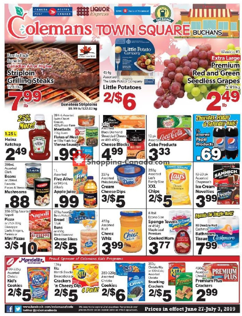 Coleman's flyer from Thursday June 27, 2019 to Wednesday July 3, 2019 - page 1