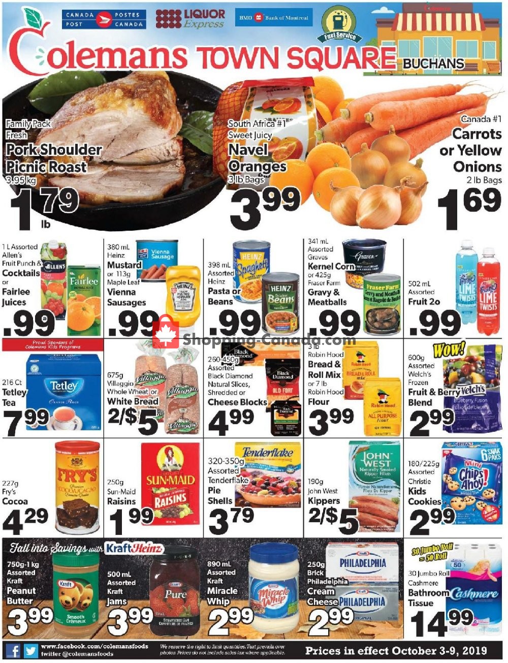 Coleman's flyer from Thursday October 3, 2019 to Wednesday October 9, 2019 - page 1