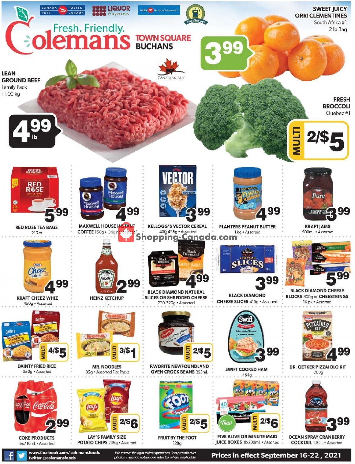 Coleman's flyer from Thursday September 16, 2021 to Wednesday September 22, 2021 - page 1