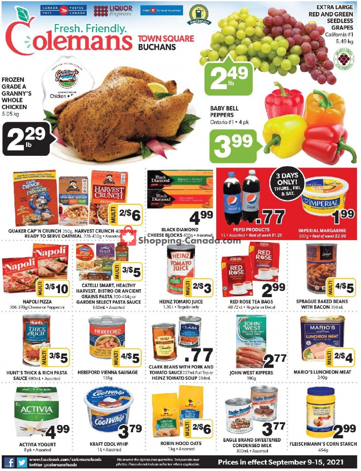 Coleman's flyer from Thursday September 9, 2021 to Wednesday September 15, 2021 - page 1
