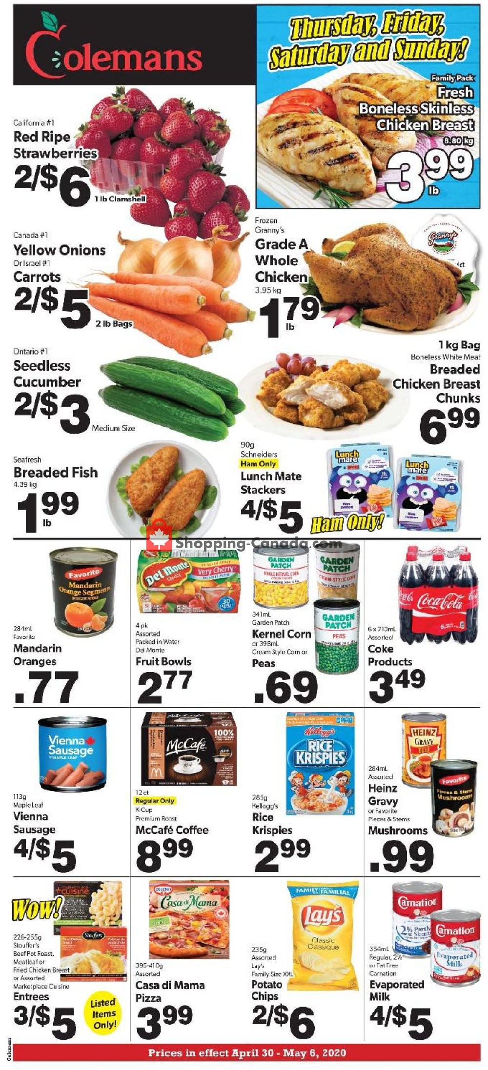 Coleman's flyer from Thursday April 30, 2020 to Wednesday May 6, 2020 - page 1