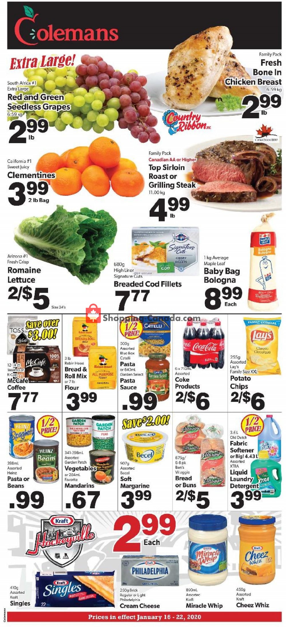 Coleman's flyer from Thursday January 16, 2020 to Wednesday January 22, 2020 - page 1