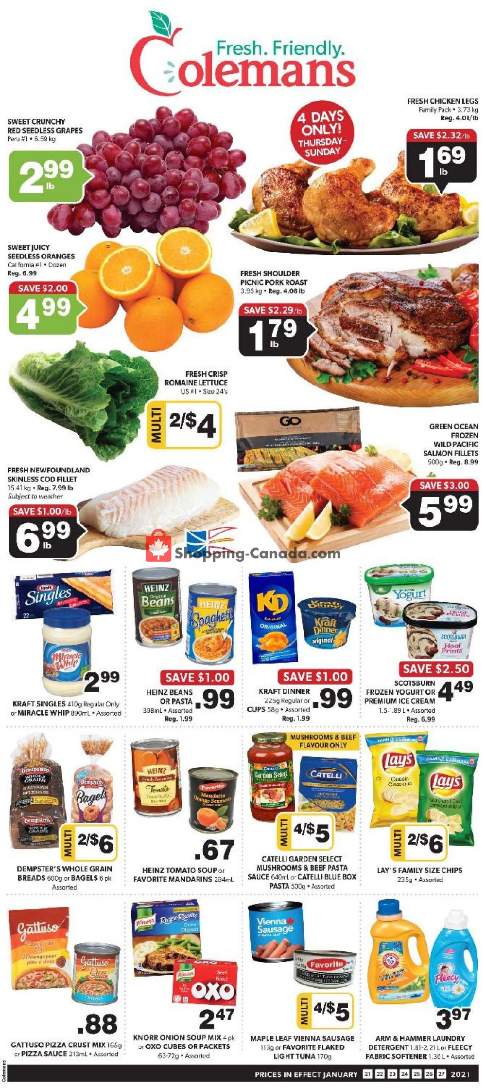 Coleman's flyer from Thursday January 21, 2021 to Wednesday January 27, 2021 - page 1